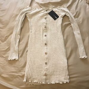 Off the shoulder mini dress